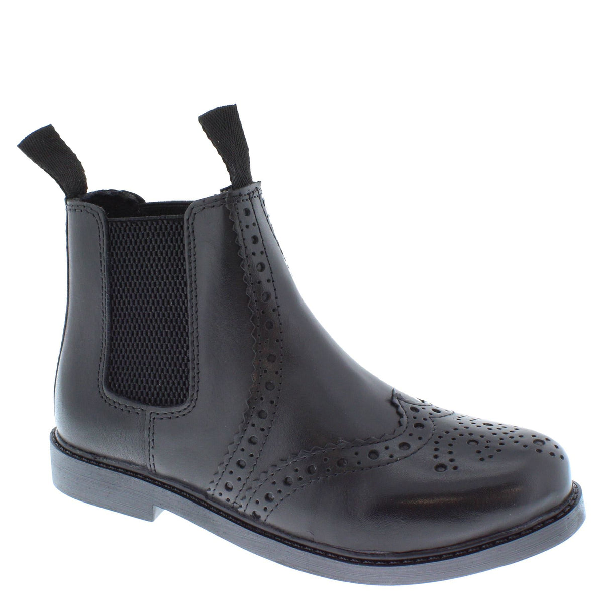 Cheltenham Kids' Leather Brogue Chelsea Boots