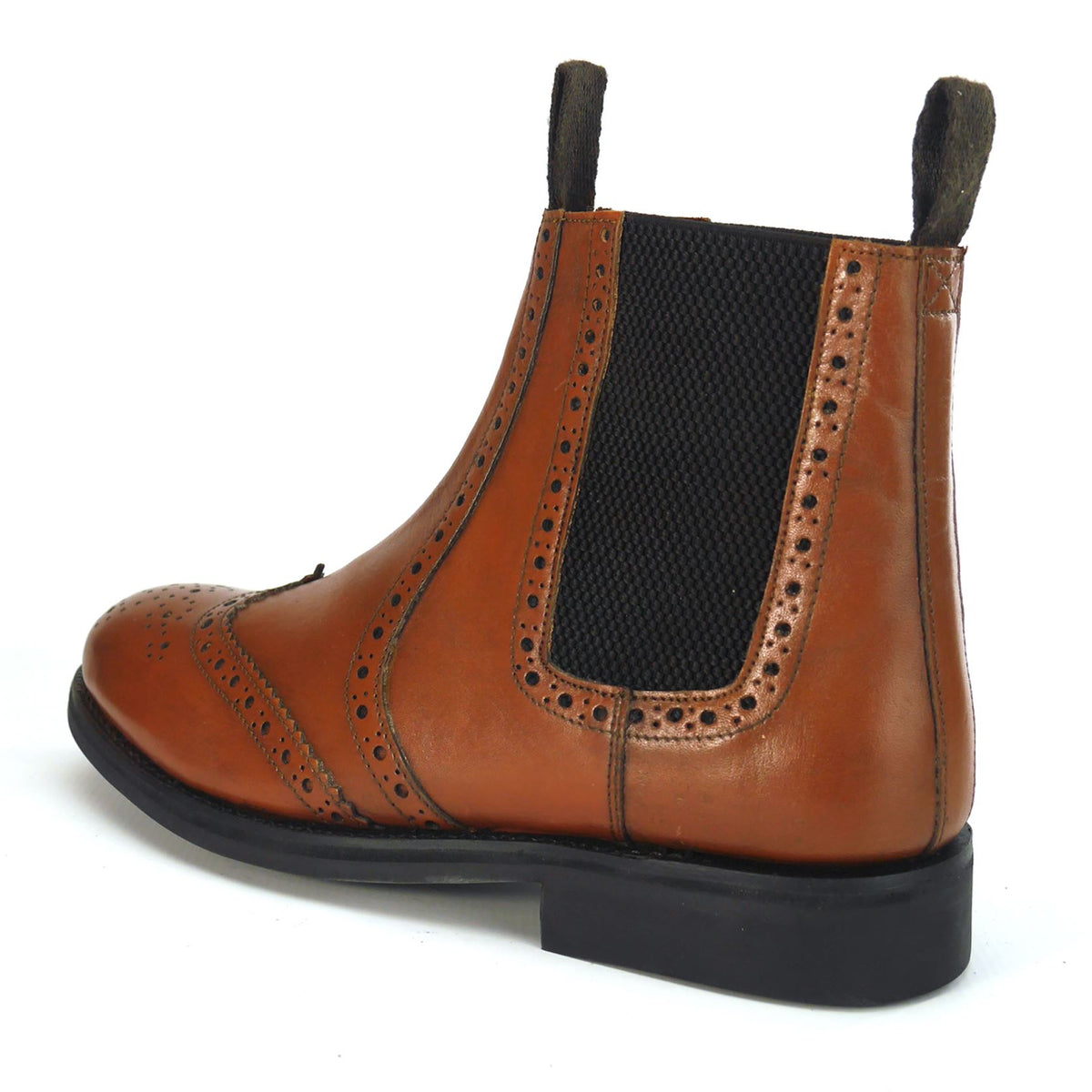 Evesham Men's Leather Chelsea Brogue Boots