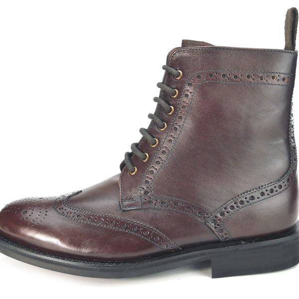 Cotswold Men's Leather Lace Up Brogue Boots