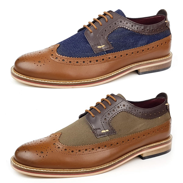 Lambeth Men's Two Tone Leather Brogues