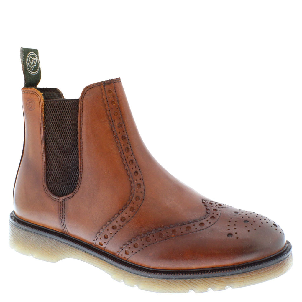 Warkton Men's Leather Brogue Chelsea Boots