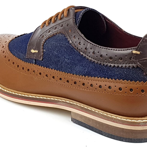 Lambeth Men's Two Tone Leather Brogues