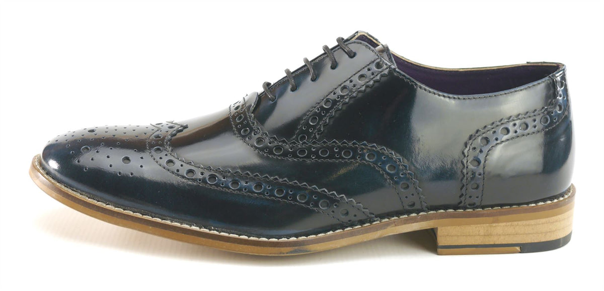 Newman Men's Hi Shine Leather Brogues