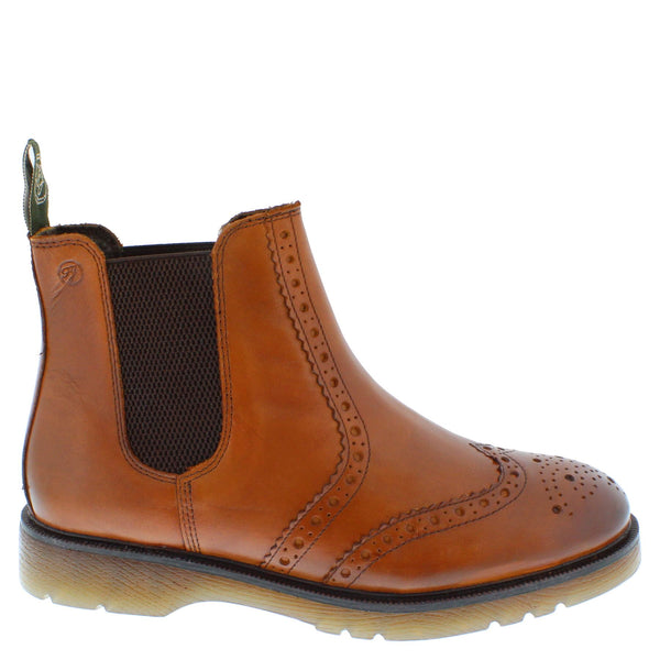 Warkton Men's Leather Brogue Chelsea Boots