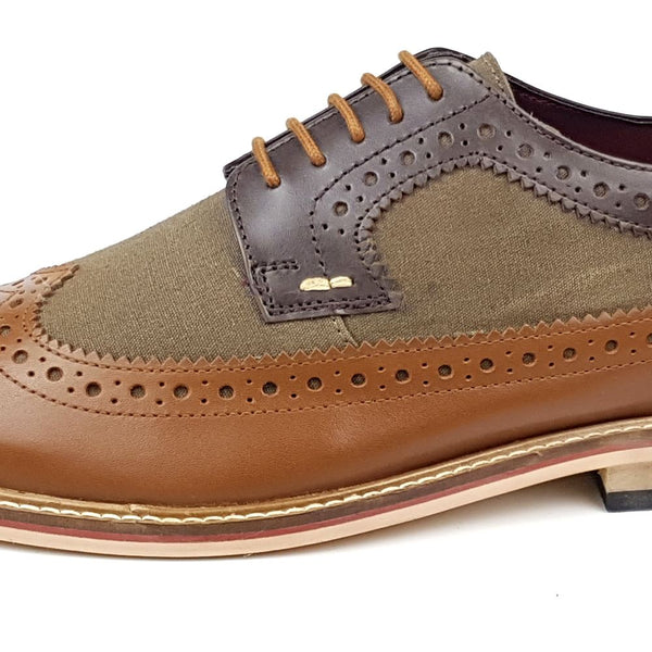 Lambeth Men's Two Tone Leather Brogues