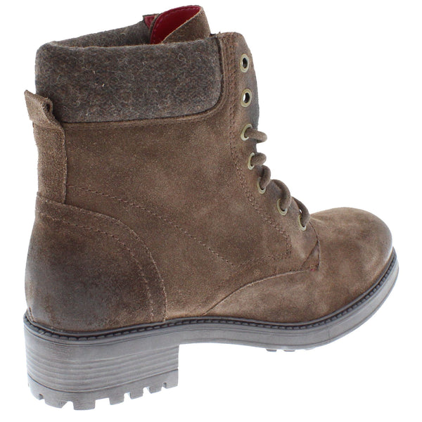 Warwick Women's Suede Lace Up Combat Boots