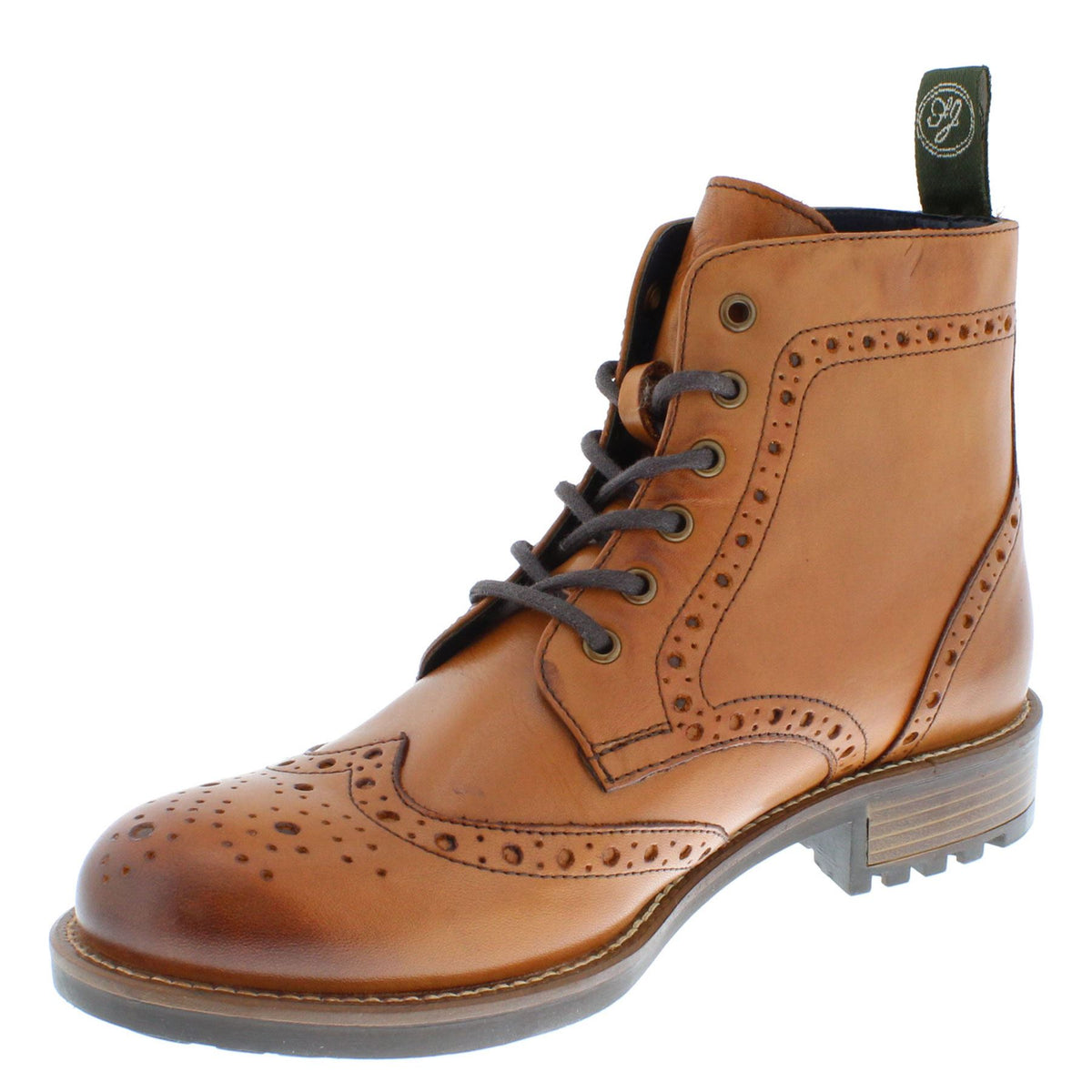 Camden Men's Leather Lace Up Brogue Boots