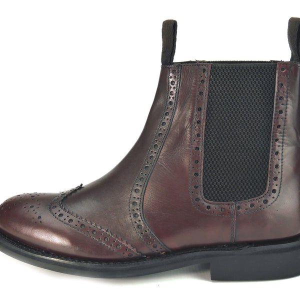 Evesham Men's Leather Chelsea Brogue Boots