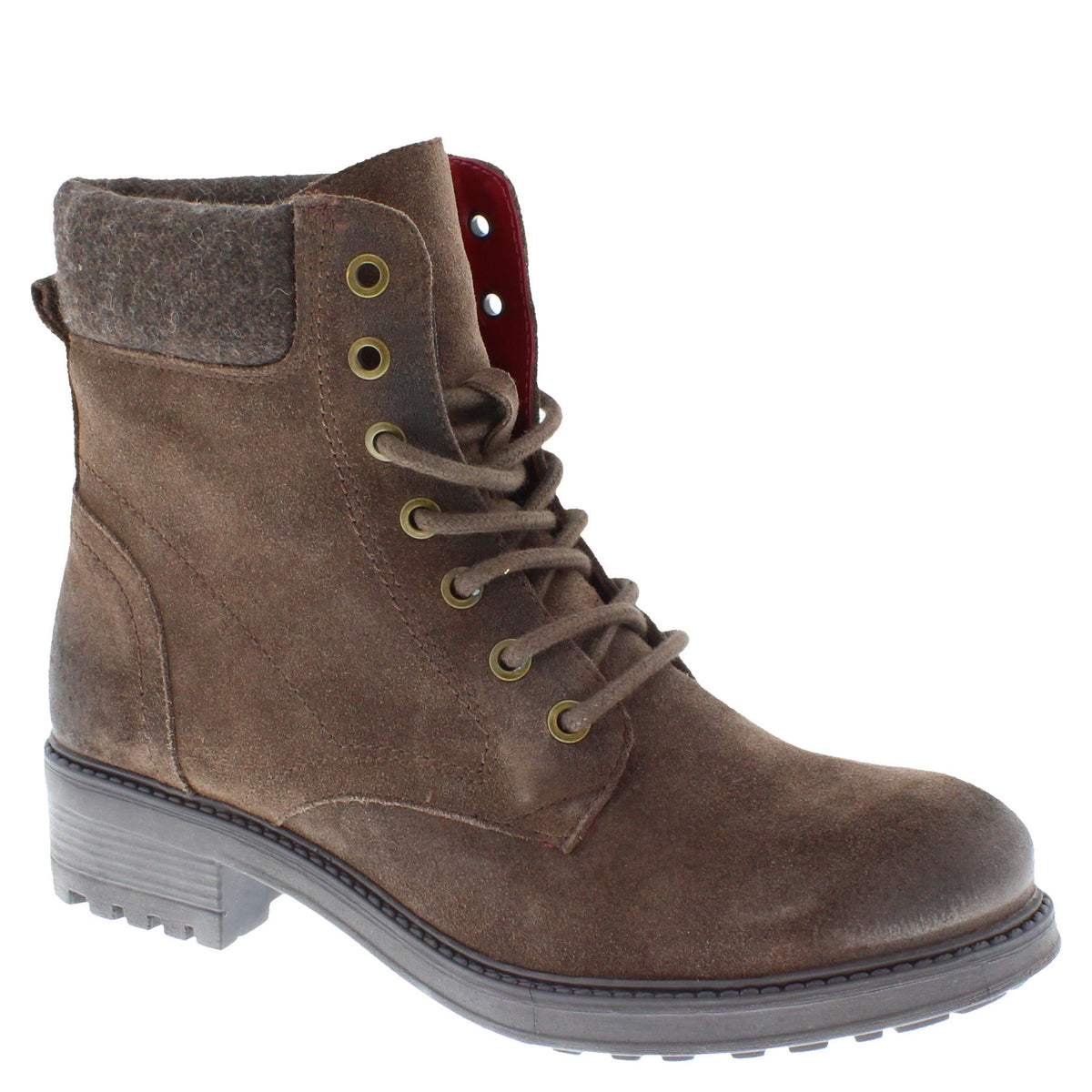 Warwick Women's Suede Lace Up Combat Boots