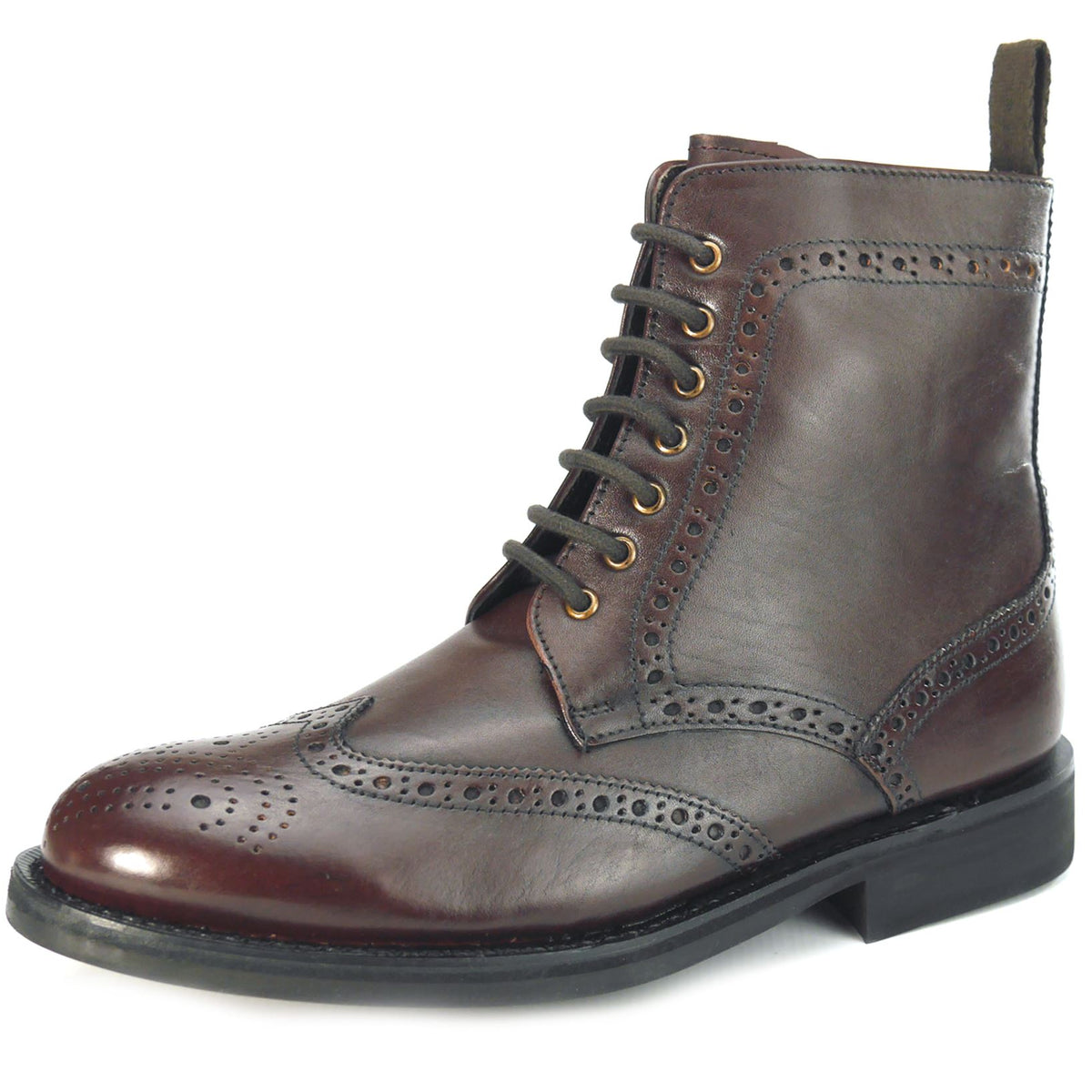 Cotswold Men's Leather Lace Up Brogue Boots