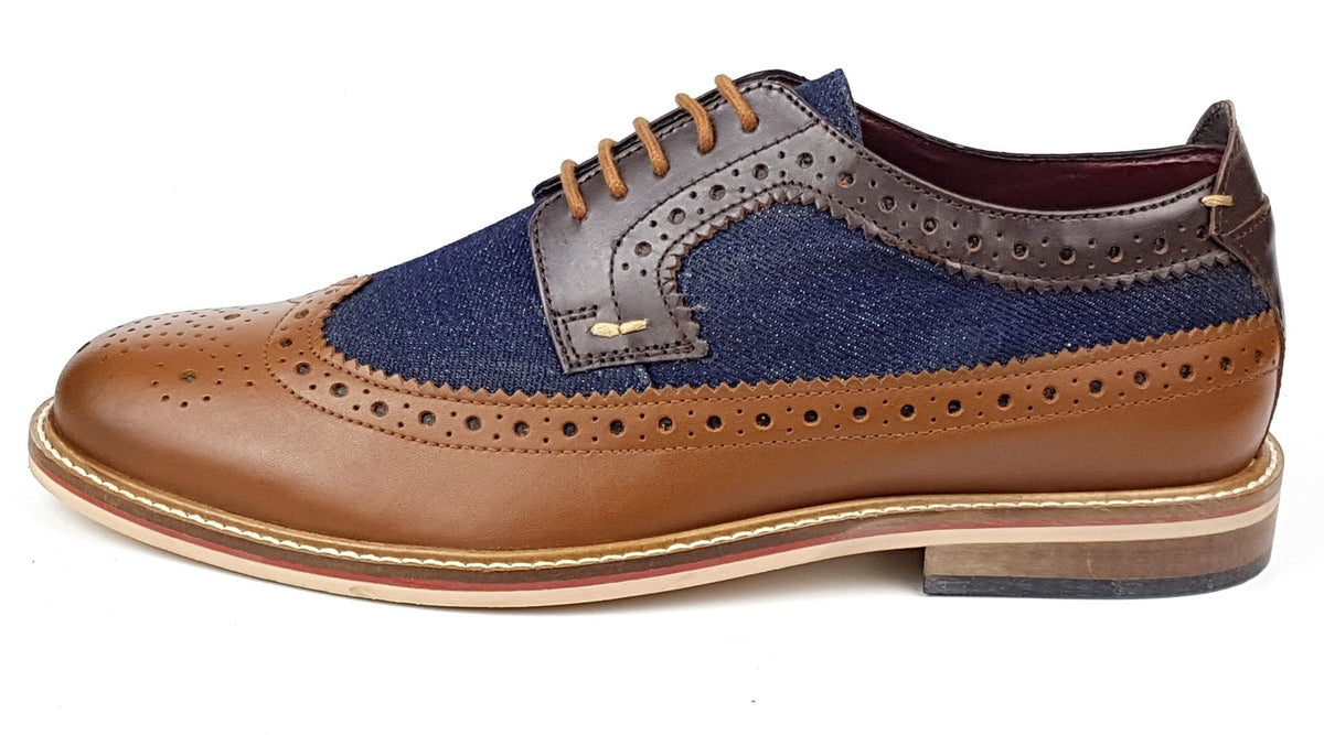 Lambeth Men's Two Tone Leather Brogues