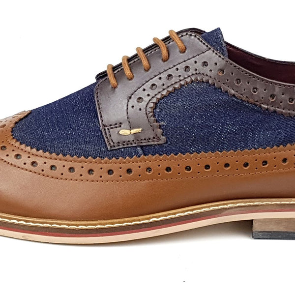 Lambeth Men's Two Tone Leather Brogues