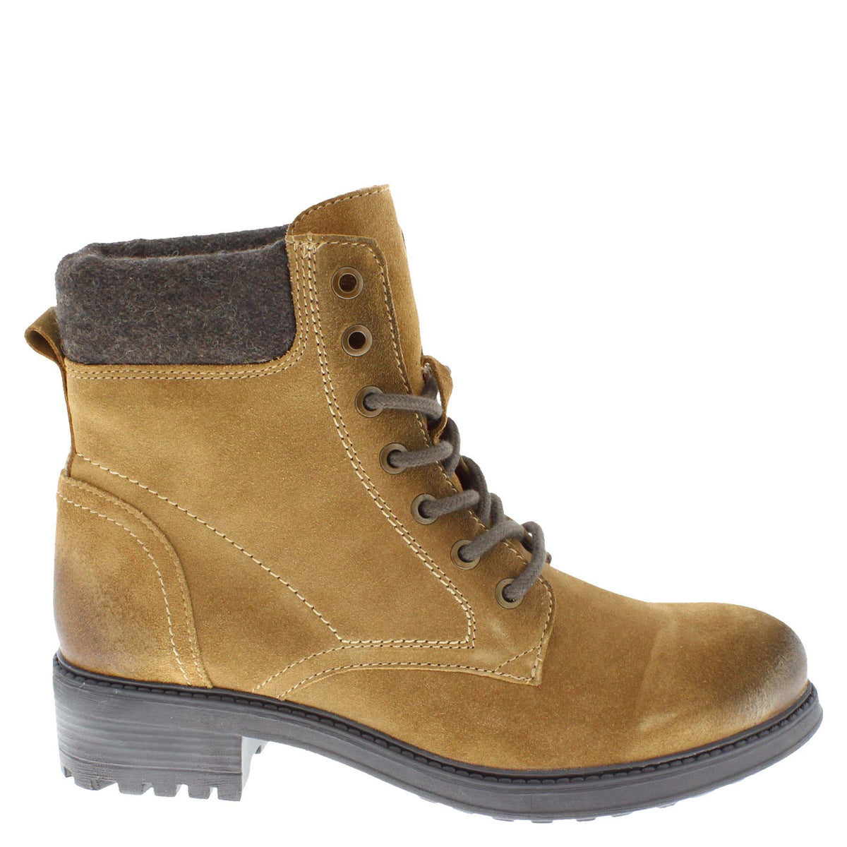 Warwick Women's Suede Lace Up Combat Boots