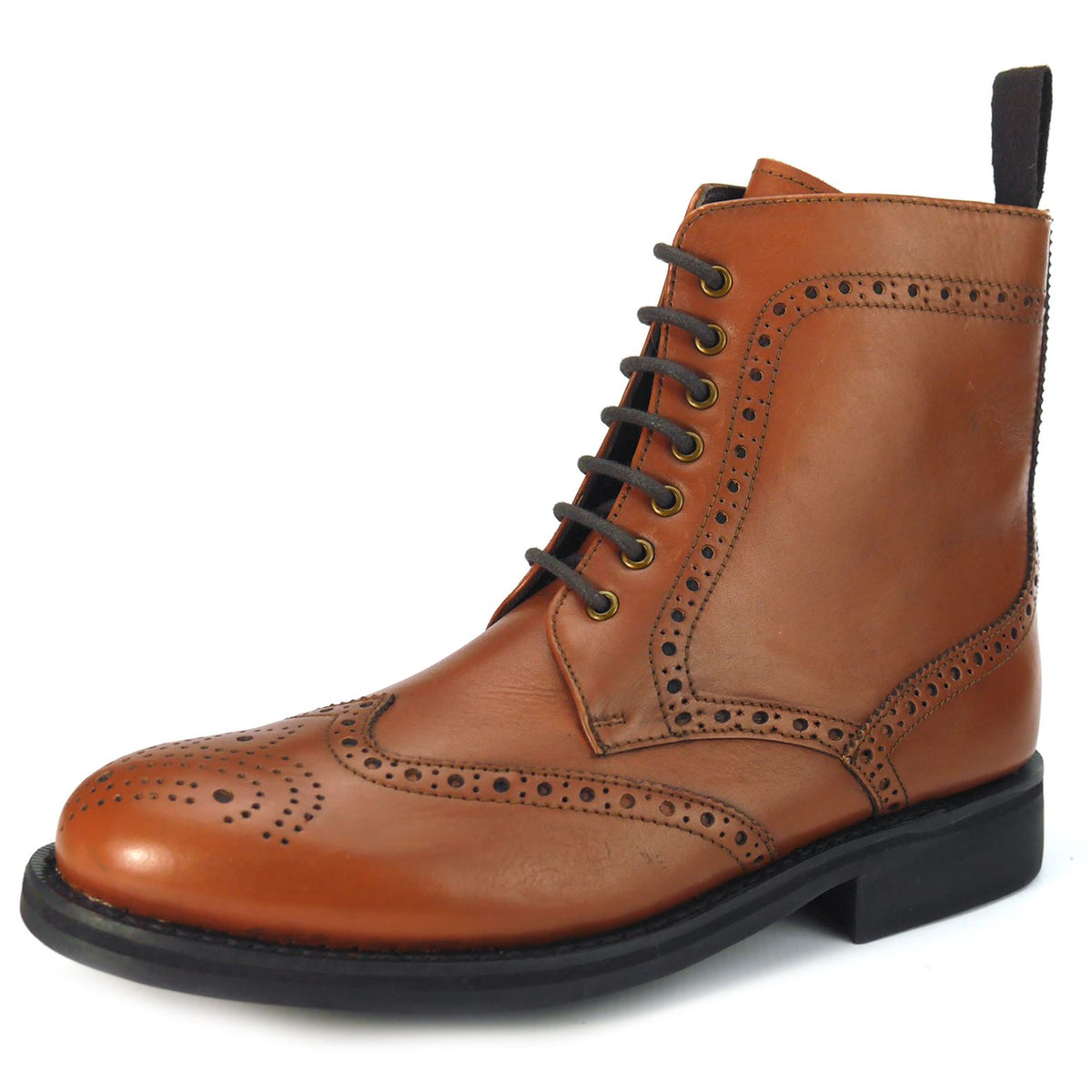 Cotswold Men's Leather Lace Up Brogue Boots