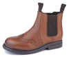 Wrexham Kids' Leather Brogue Chelsea Boots