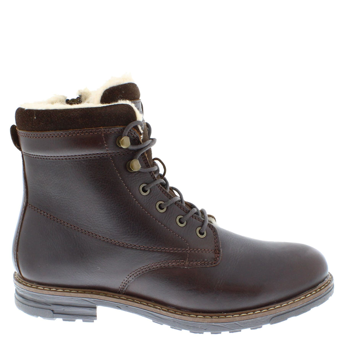 Glencoe Men's Leather Fleece Lined Combat Boots