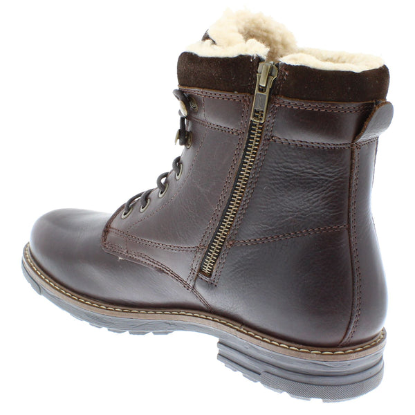 Glencoe Men's Leather Fleece Lined Combat Boots