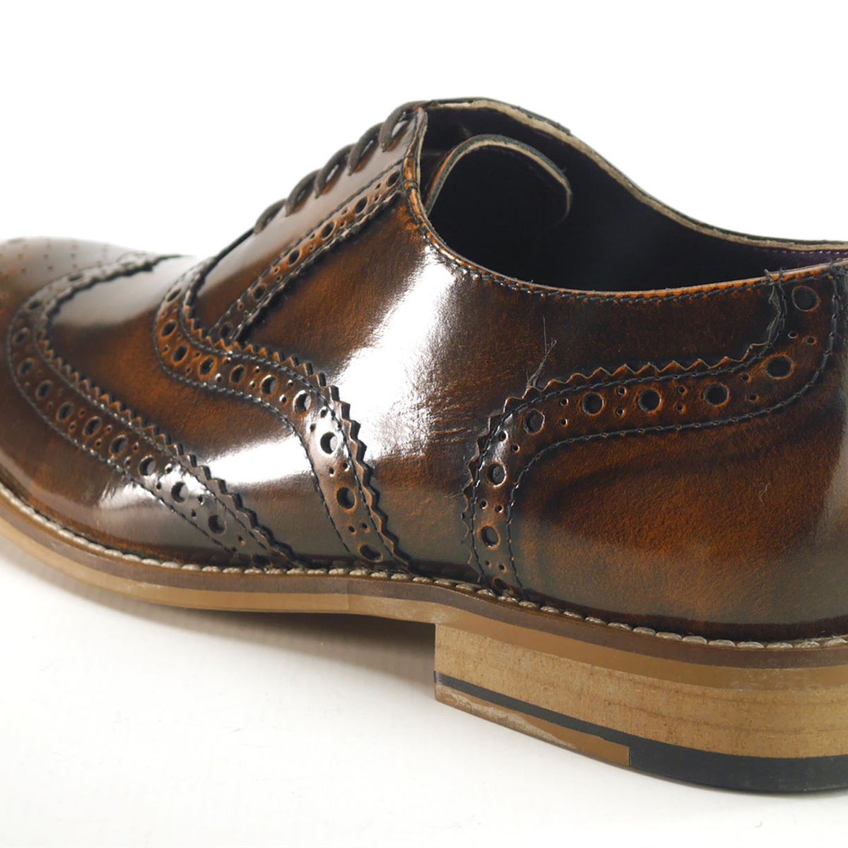 Newman Men's Hi Shine Leather Brogues