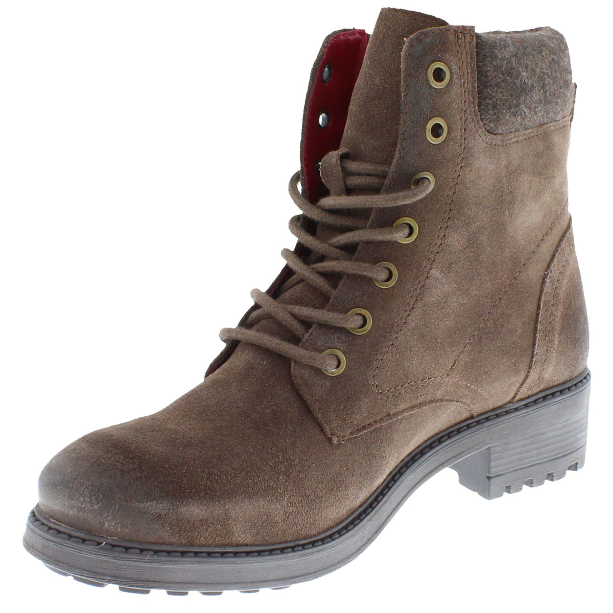 Warwick Women's Suede Lace Up Combat Boots