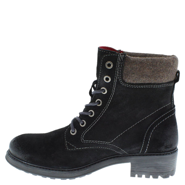 Warwick Women's Suede Lace Up Combat Boots