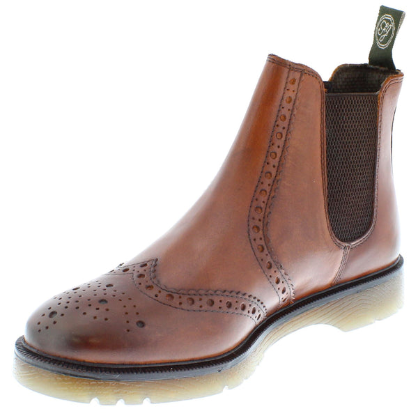 Warkton Men's Leather Brogue Chelsea Boots