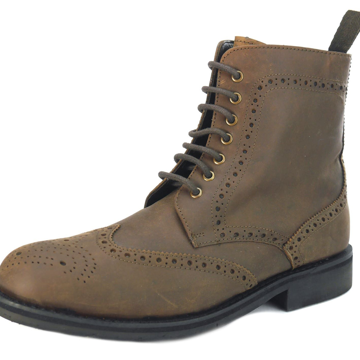 Cotswold Men's Leather Lace Up Brogue Boots