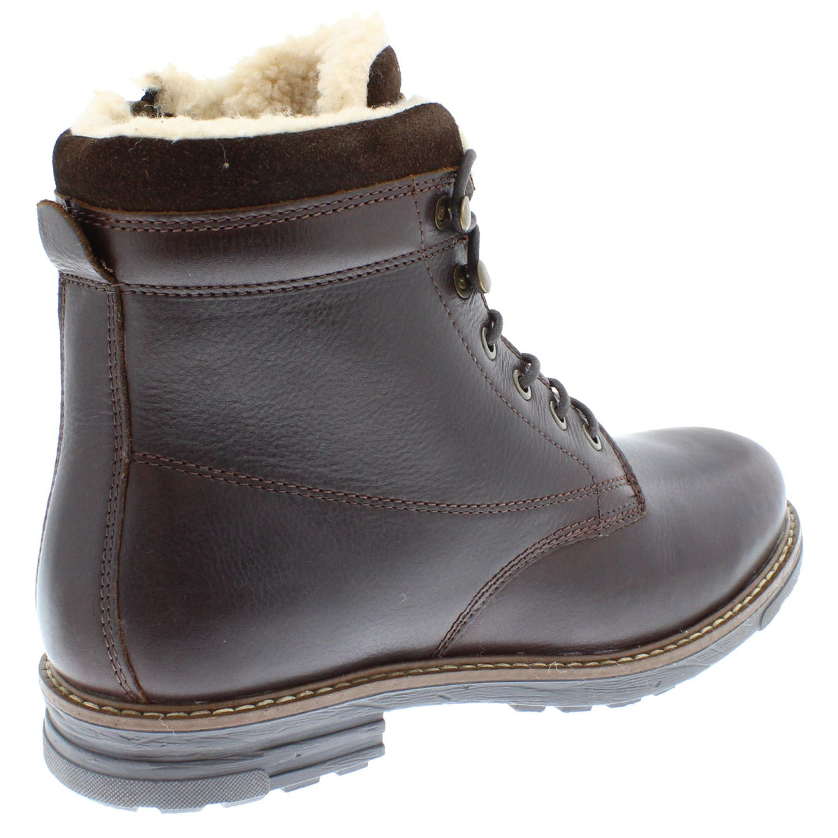 Glencoe Men's Leather Fleece Lined Combat Boots