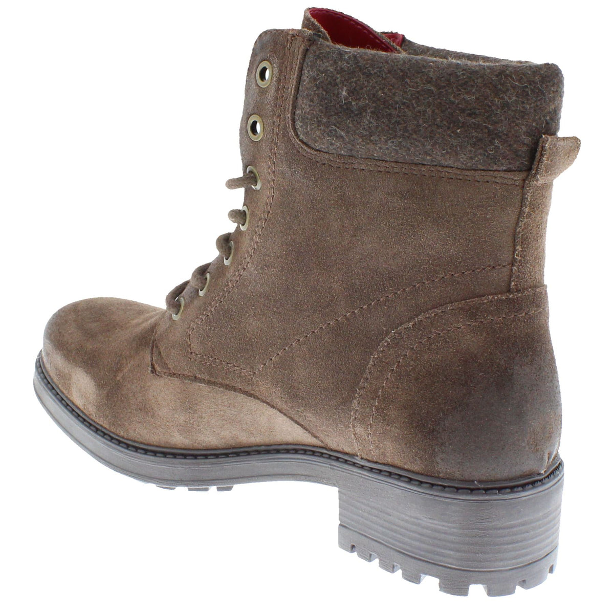 Warwick Women's Suede Lace Up Combat Boots