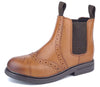 Wrexham Kids' Leather Brogue Chelsea Boots