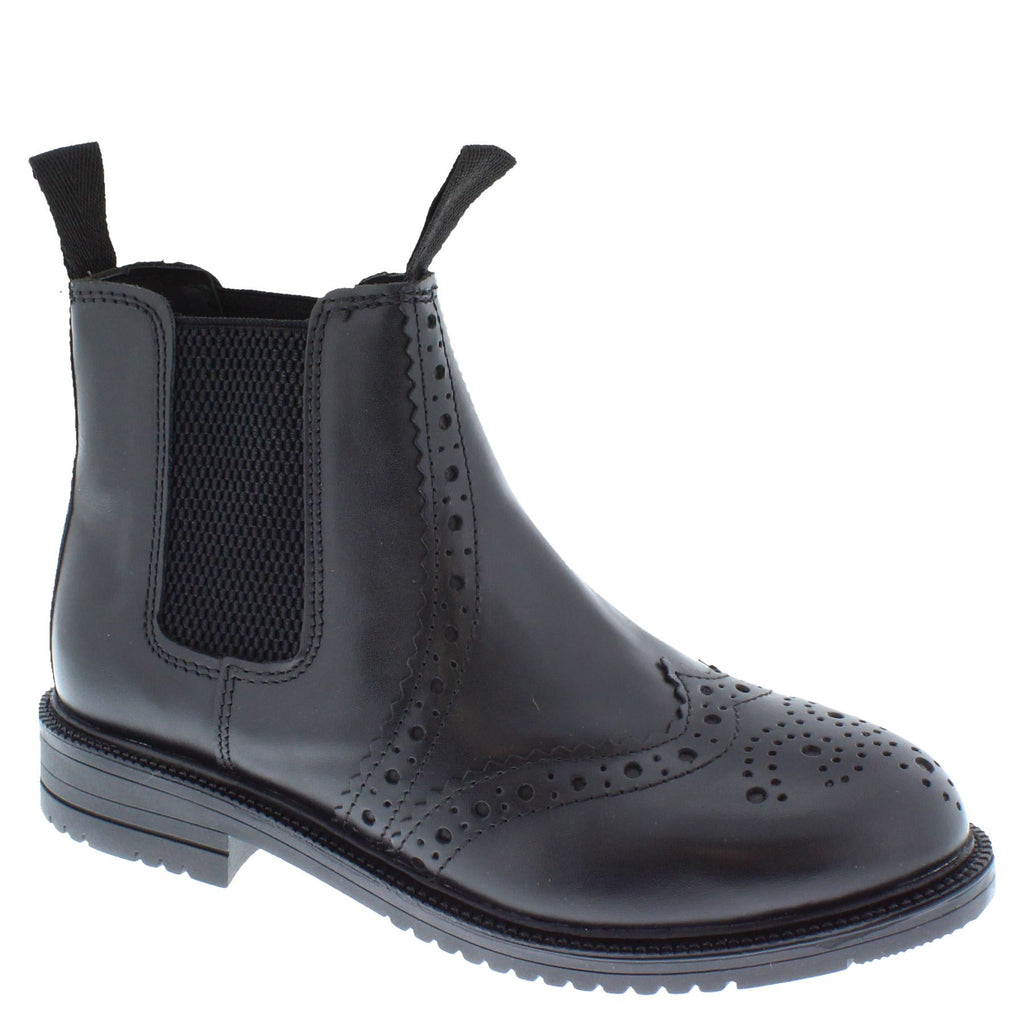 Peckham Men's & Kids Leather Brogue Chelsea Boots