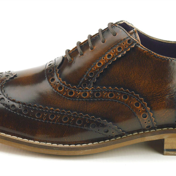 Newman Men's Hi Shine Leather Brogues