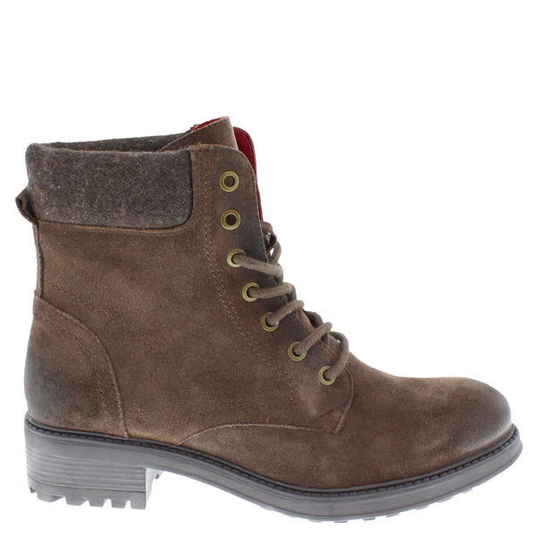 Warwick Women's Suede Lace Up Combat Boots