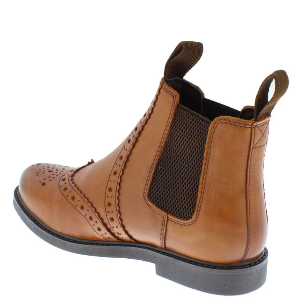 Cheltenham Kids' Leather Brogue Chelsea Boots