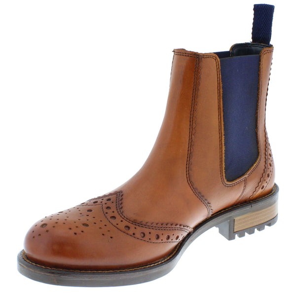 Fulham Men's Leather Brogue Chelsea Boots