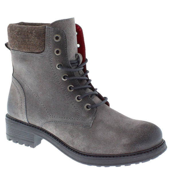 Warwick Women's Suede Lace Up Combat Boots