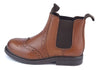 Wrexham Kids' Leather Brogue Chelsea Boots