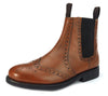 Evesham Men's Leather Chelsea Brogue Boots